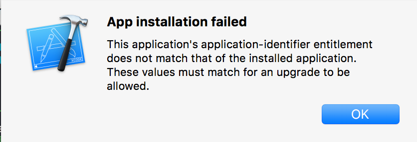 App installation failed