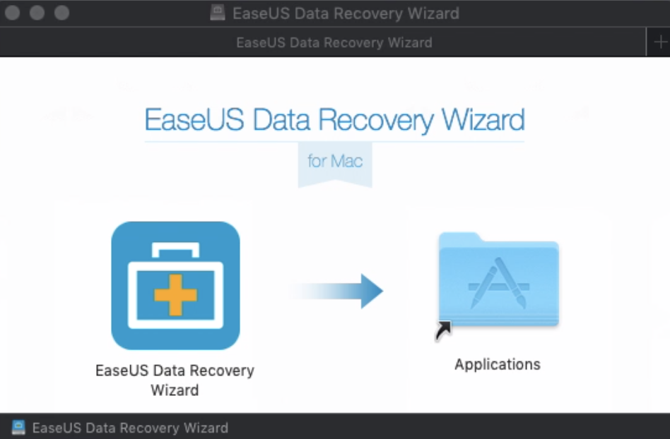 EaseUS Data Recovery Wizardをドラッグ＆ドロップ